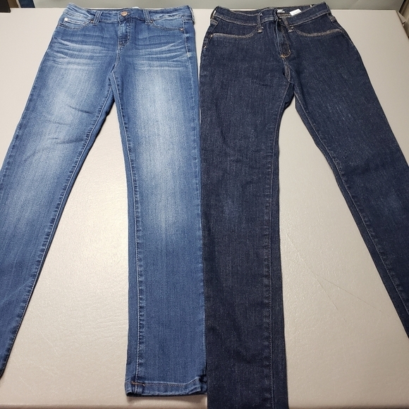 Girls old navy and revery kids Jeggings Denim adjustable waist lot of 2 size 14 - Picture 1 of 9
